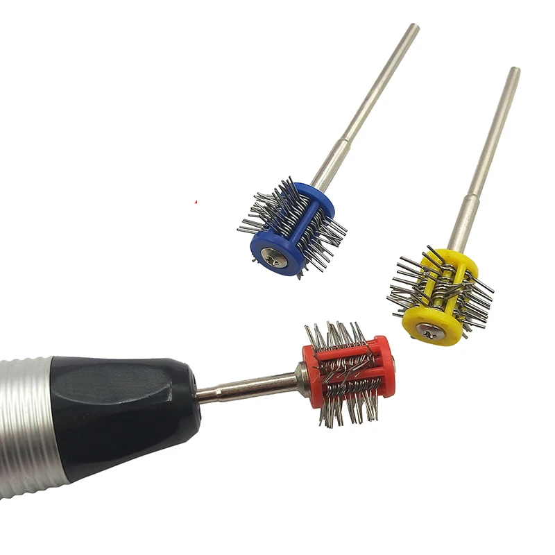 

Professional Pro-Texturning Polishing Brushes 1mm 2mm 3mm Wire Jewelry mount Brush Making Tool jewellery tools T30 Handle