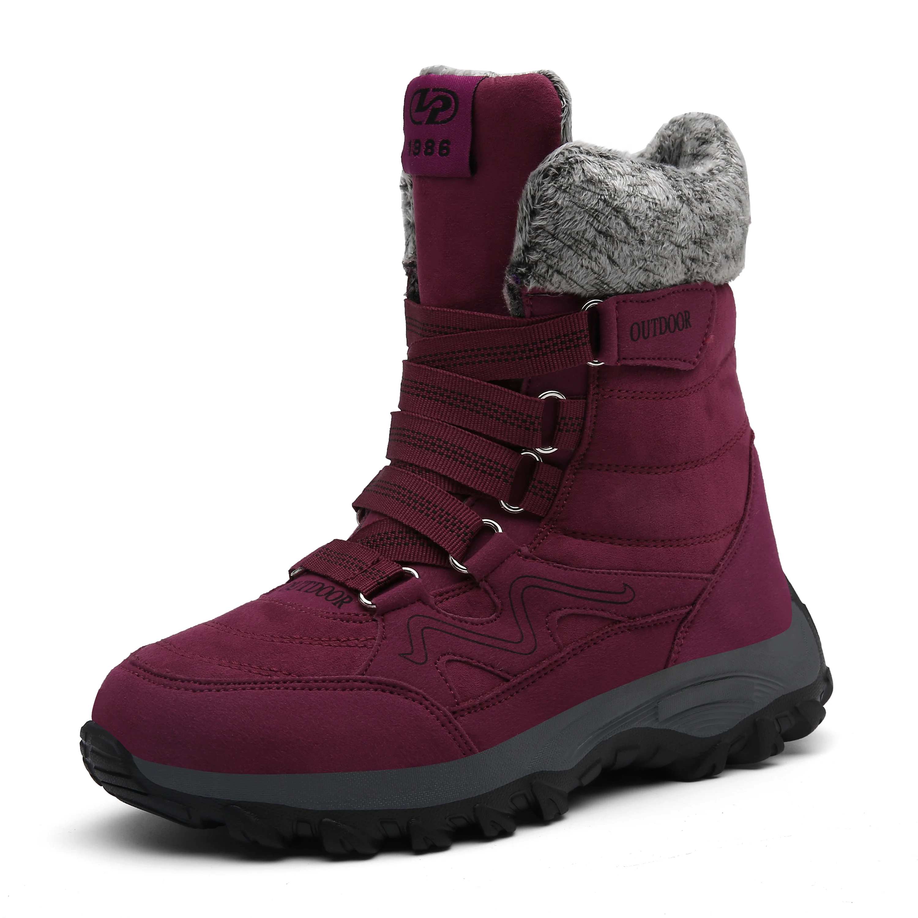 Новые брендовые зимние женские сапоги из замши и плюша модные теплые