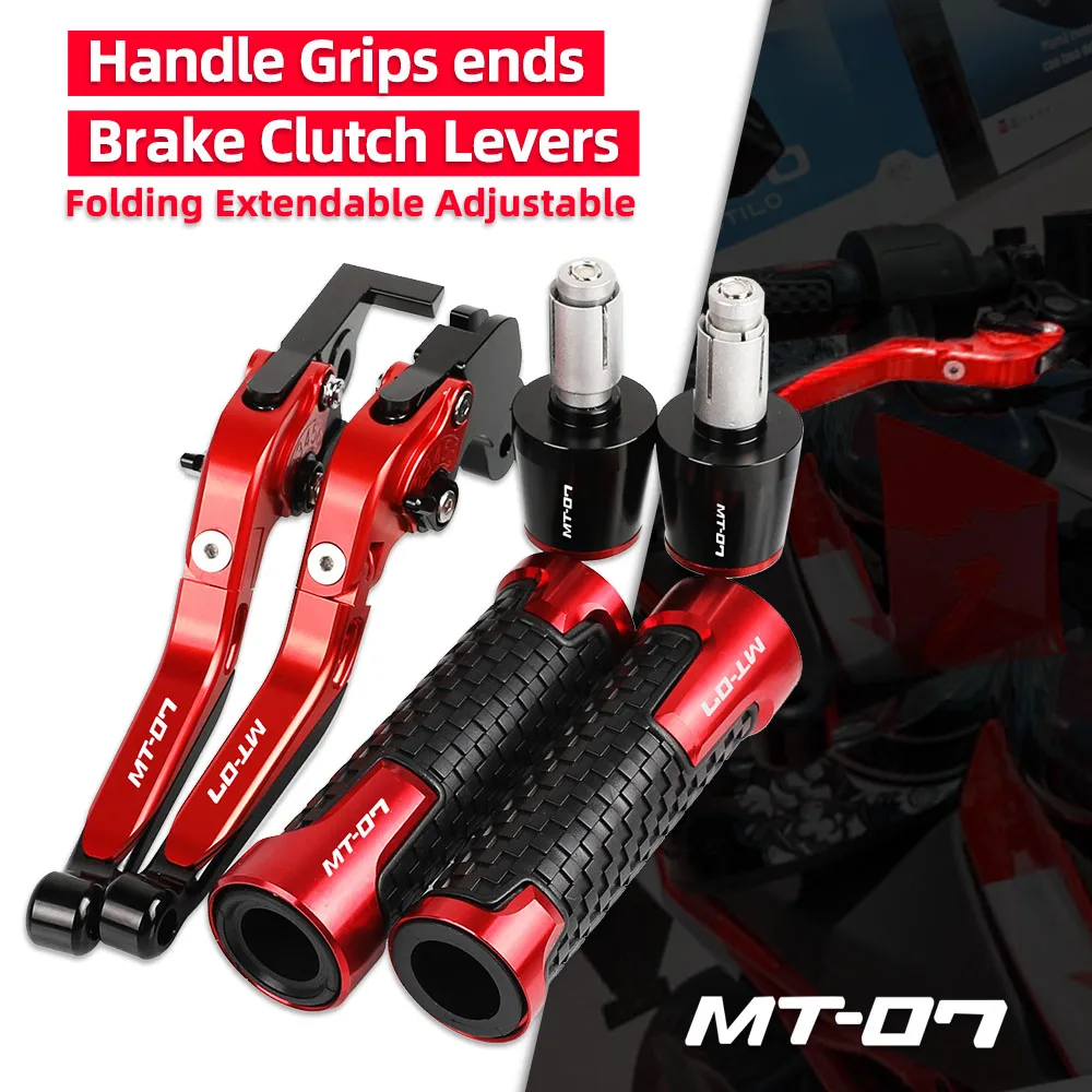 

MT 07 Motorcycle Brake Clutch Levers Handlebar Hand Grips ends For YAMAHA MT07 MT-07 2014 2015 2016 2017 2018 2019 2020 2021