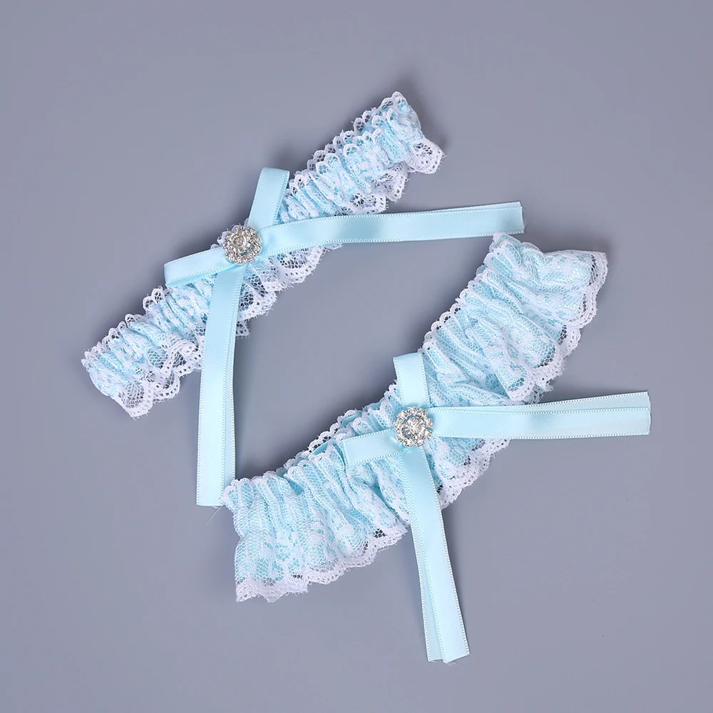 Свадебные Подвязки со стразами кружевная вышивка цветочные сексуальные
