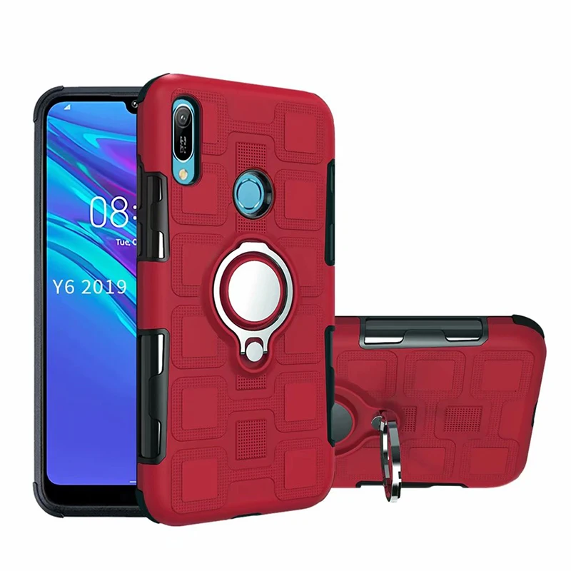 Бронированный противоударный чехол для huawei Y5 Y6 Y7 Y9 Prime 2018 2019 крышка Роскошные два