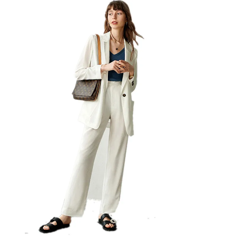 

Женские комплекты костюмы для девочек женские брюки костюмы Женские комплекты из двух предметов, пиджак повседневные женские брюки костюмы костюм женский