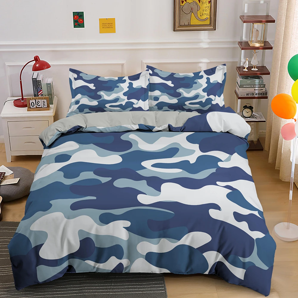 

Camouflage Bedding Sets Cool Boy Girl Kid Adult Duver Cover Set King Queen Twin Comforter Covers With Pillowcase Home Textile