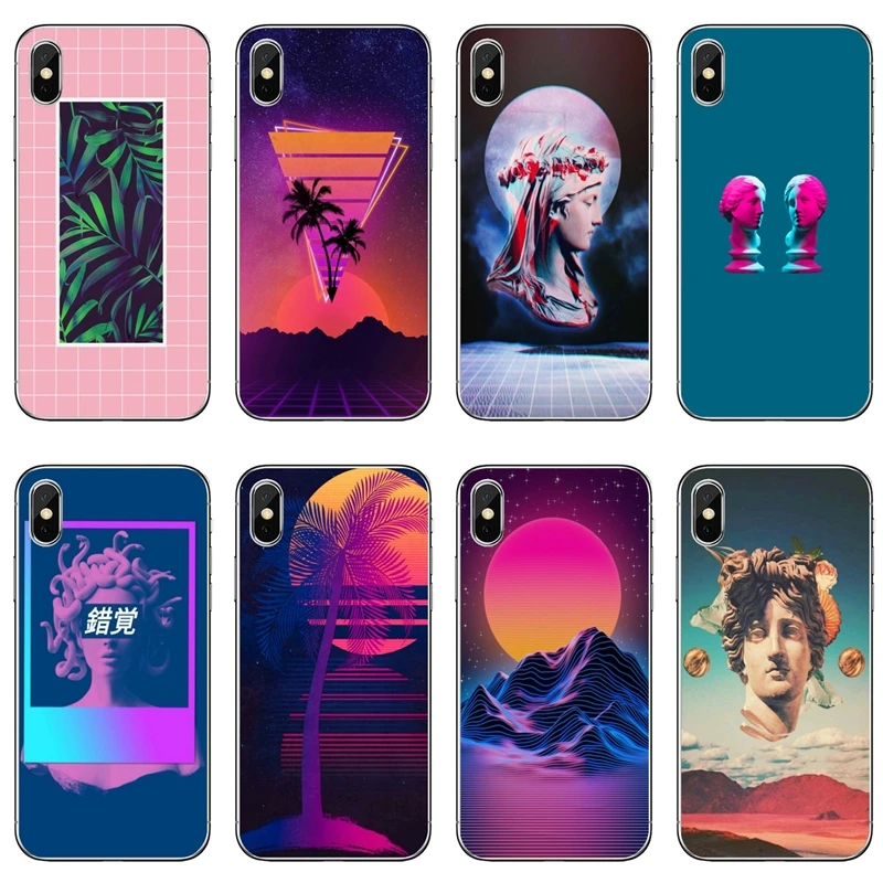Эстетические аксессуары Vaporwave чехол для телефона Xiaomi Mi 11 Note 10 10T 9 9T 8 Pro A2 Lite A3 A1 Poco F1