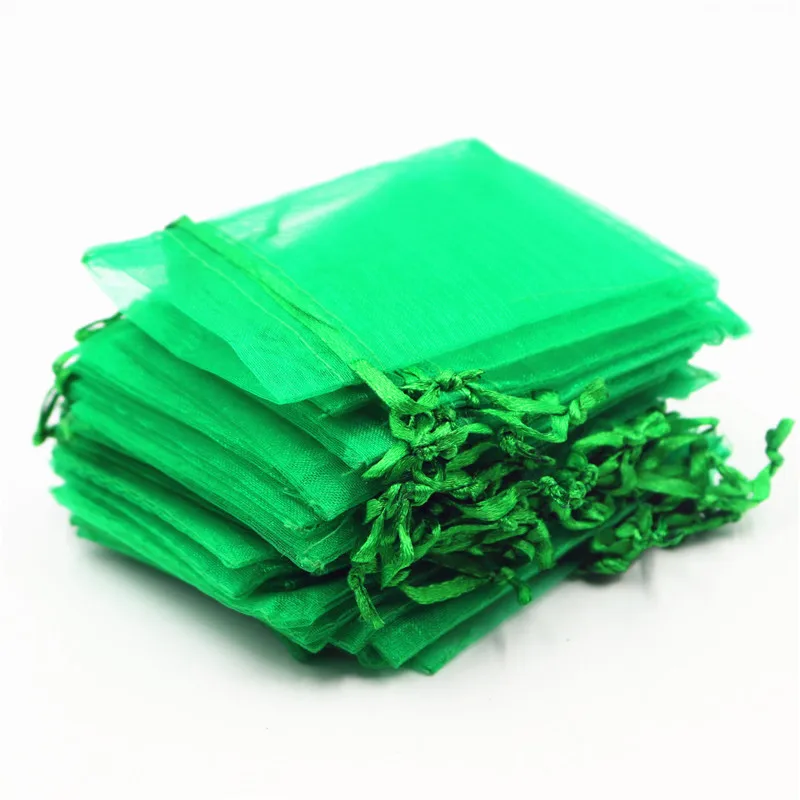 100 шт ювелирные сумки упаковка Organza Сумки Из Органзы 7x9 9x12 10x15 13x18 17x23 см подарочные сумки Саше органза свадебное Причастие Декор