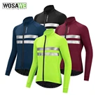 Куртка WOSAWE для горных велосипедов зимняя Светоотражающая теплая велосипедная одежда ветрозащитная Водонепроницаемая мужская куртка
