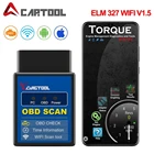 Диагностический сканер obd 2 ELM327 V1.5 PIC18F25K80, Bluetooth-совместимый Wi-Fi сканер V1.5, адаптер для сканирования, OBD 2 OBDII устройство для считывания кодов