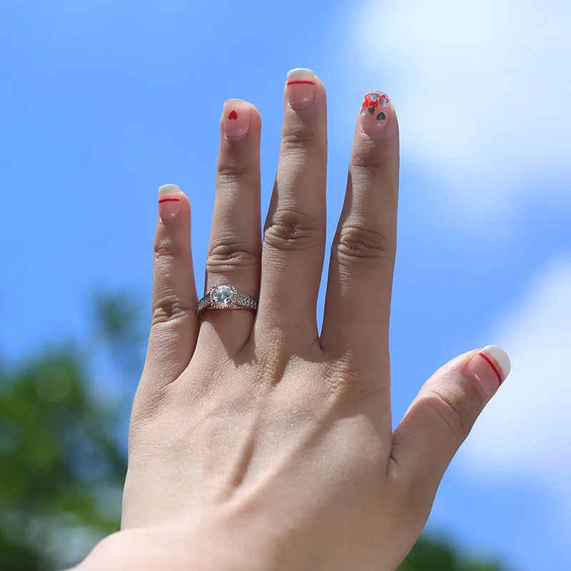 Модное кольцо Mostyle, стиль, с подушками 4ct 5A, циркон, камень, серебряный цвет, обручальное кольцо для женщин