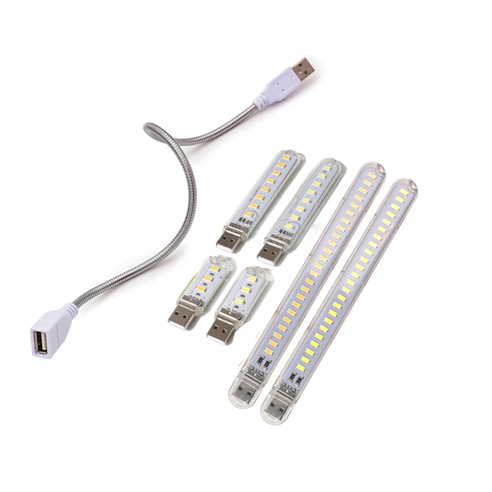 

Portable DC 5V Mini LED Night Light 8LED 24LED USB Indoor Reading Table Lamp Book Lights for Power Bank Laptop Camping Lighting