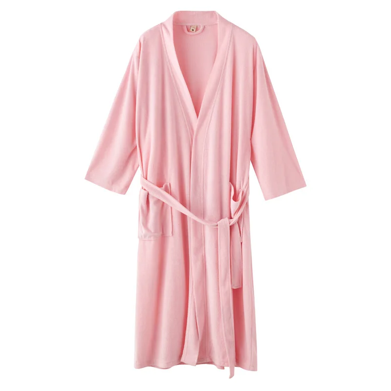 Summer Autumn 2019 Women Thin Bathrobe Cotton Polyester Kimono Bath Robe Plus Size 3XL Nightgowns Dressing Gown Sleepwear |