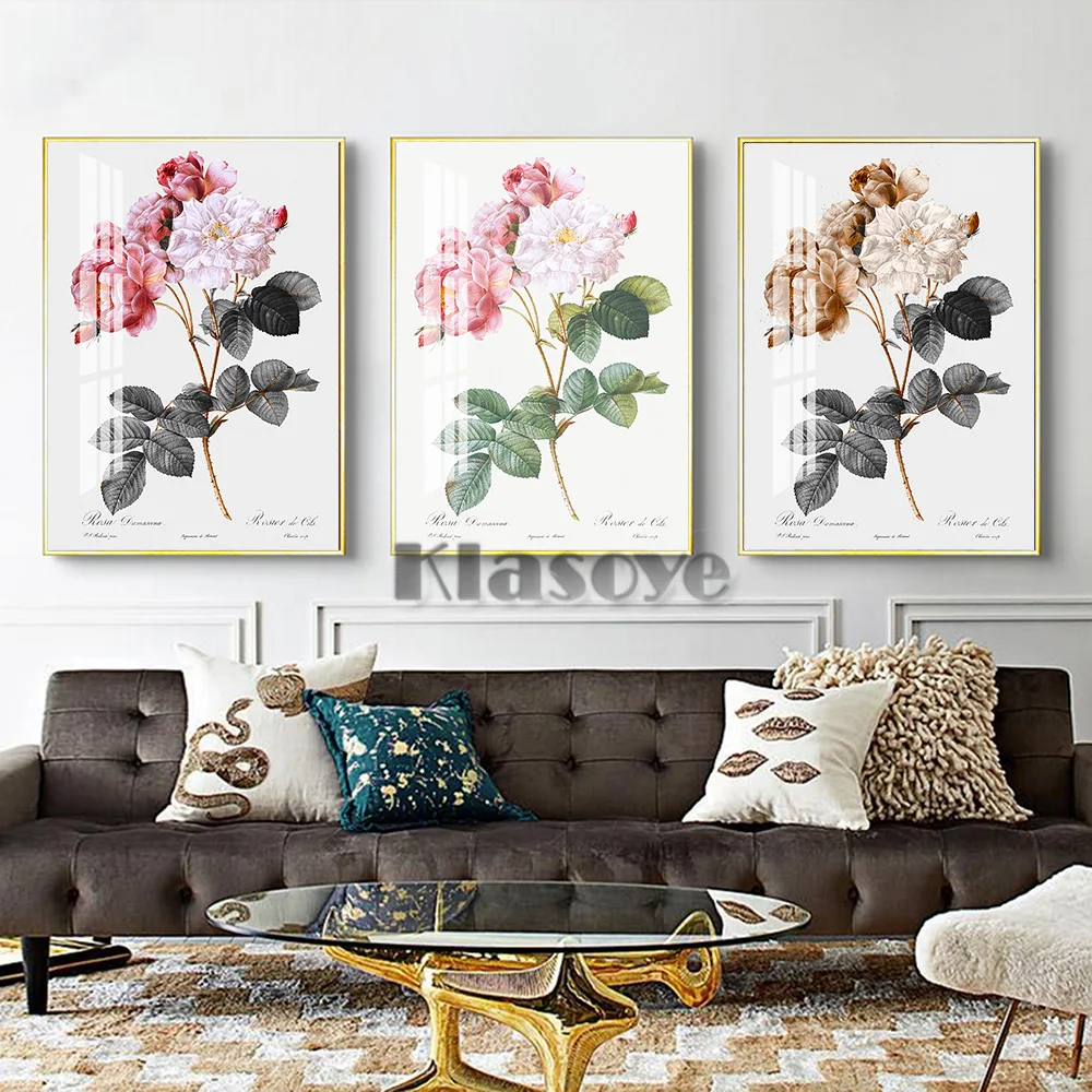 

Fleur Antique Style Botanical Chart Poster Botany Art Prints Printable Canvas Painting Modern Minimalist Home Decor Wall Picture
