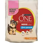 Сухой корм для щенков мелких пород Purina ONE МИНИ, с курицей и рисом, Пакет, 600 г