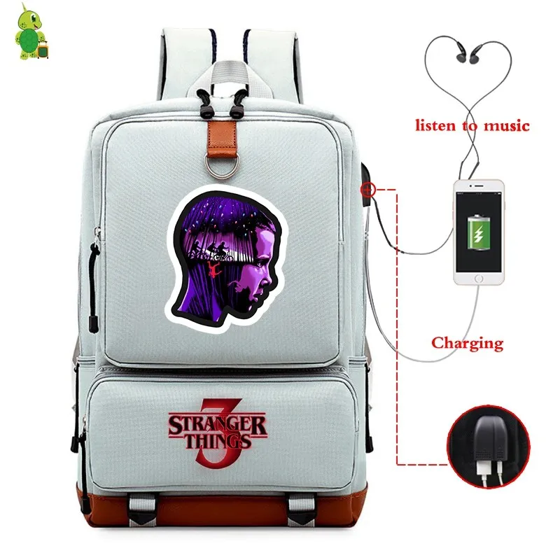 20 Mochila странные вещи рюкзаки мужские женские рюкзак USB зарядка путешествия ноутбук рюкзак большие школьные сумки для подростков мальчиков девочек - Цвет: 20