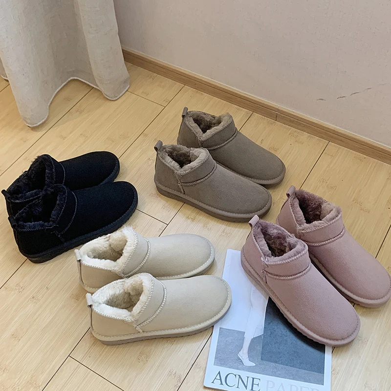 

Женские зимние ботинки, зимние женские ботинки, новый стиль, бархатные утепленные женские зимние ботинки, теплые ботинки на плоской подошве