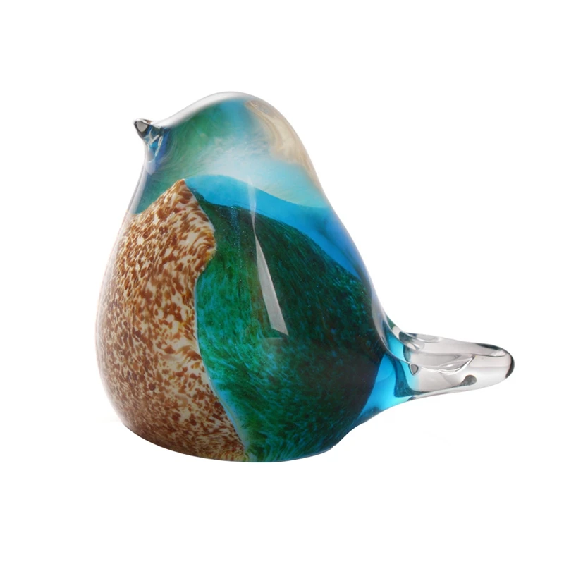 

LUDA Bird Colored Glaze Ornaments Living Room Desktop Decor Nordic Style Glass Crafts Birthday Gifts Home Decoration