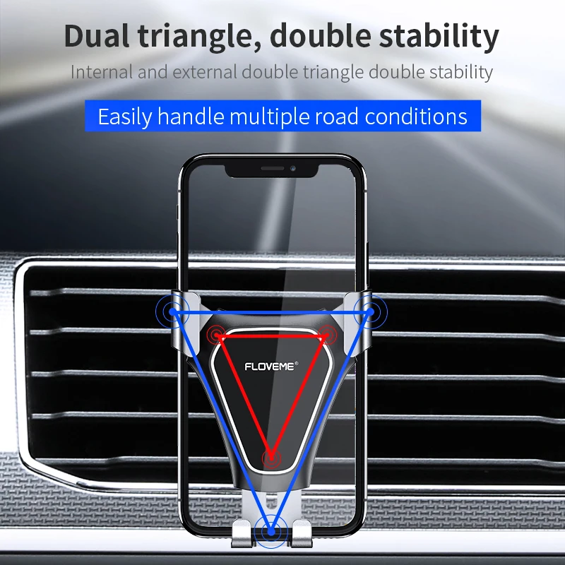 Автомобильный держатель для телефона с креплением на вентиляционное