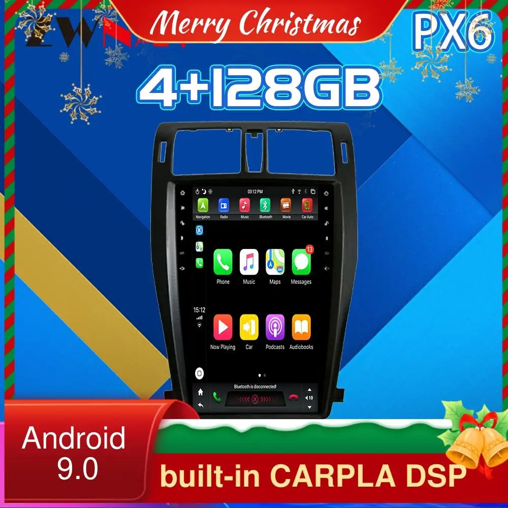 

Android 9 PX6 4G128G Tesla Screen For TOYOTA CROWN 13 13th generation Car Multimedia Player GPS Navigation Audio Radio