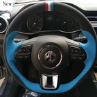 Подходит для MG ZS HS MG6 MG3 GS замшевые углеродного волокна DIY ручной вышивки ручной работы чехол рулевого колеса автомобиля набор аксессуары для автомобильного интерьера
