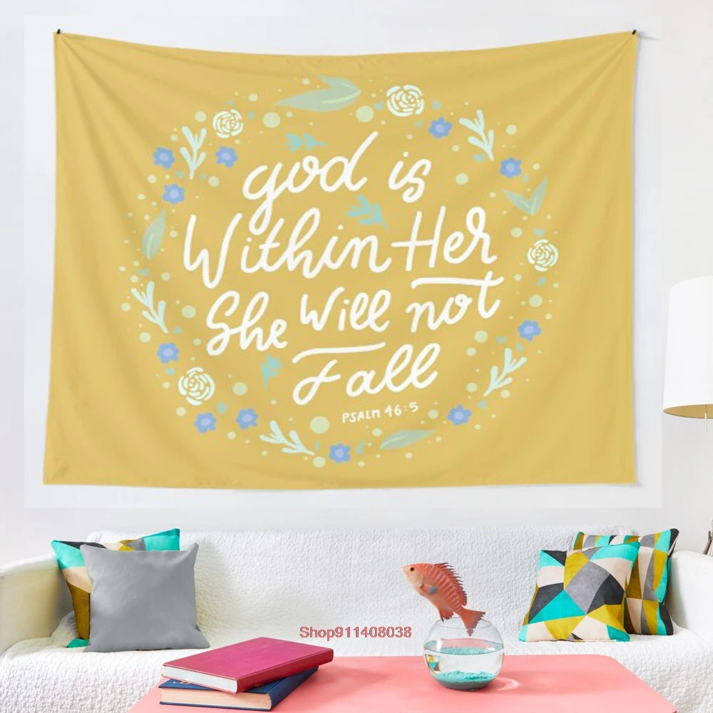 Гобелен с христианскими цитатами гобелен в стиле хиппи настенный подвесной для