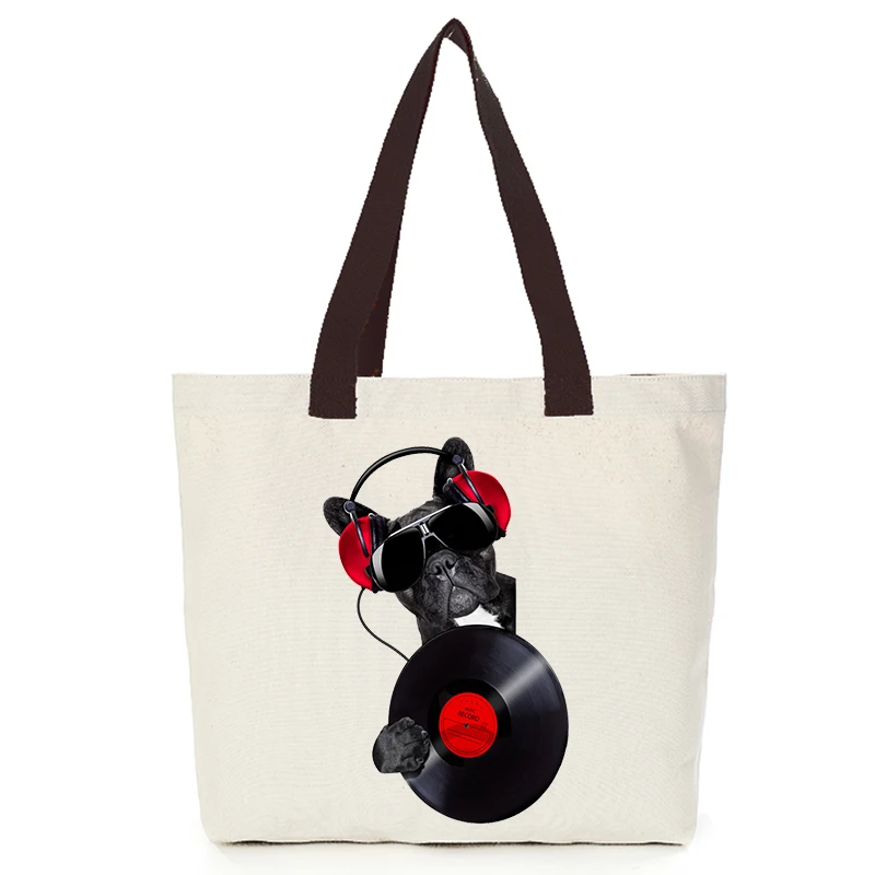 shopping bag 05 Крутая собачья Холщовая Сумка оригины oem на заказ Мужская сумка на заказ Эко сумки diy сумка для покупок с логотипом экологичный мешок из хлопка - Цвет: shopping bag 05