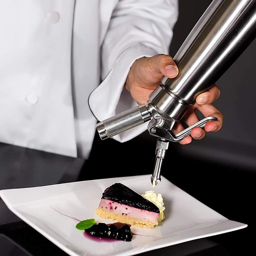 

Whipped Cream Dispenser Stainless Steel - Professional Whipped Cream Maker - Gourmet Cream Whipper - Large 500 & 1000ml/2 Pint