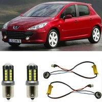 fog lamps for peugeot 307 3ac hatchback stop lamp reverse back up bulb front rear turn signal error free 2pc