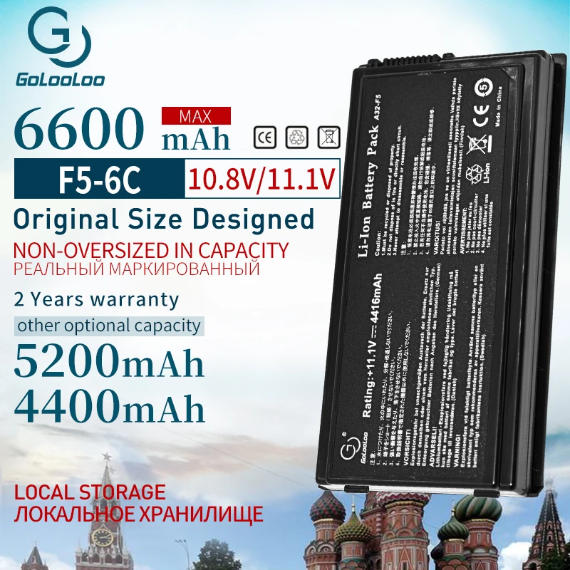 Аккумулятор для ноутбука Asus 4400 мАч 11 1 В 6 ячеек F5 F5GL F5C F5M F5N F5RA F5RI F5SL F5Sr F5V F5VI F5VL X50RL
