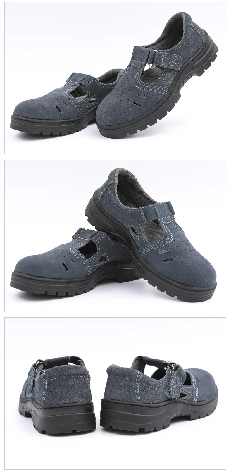 

Summer breathable steel toe cap anti-smashing labor insurance shoes cowhide labor insurance sandals men's protective shoes