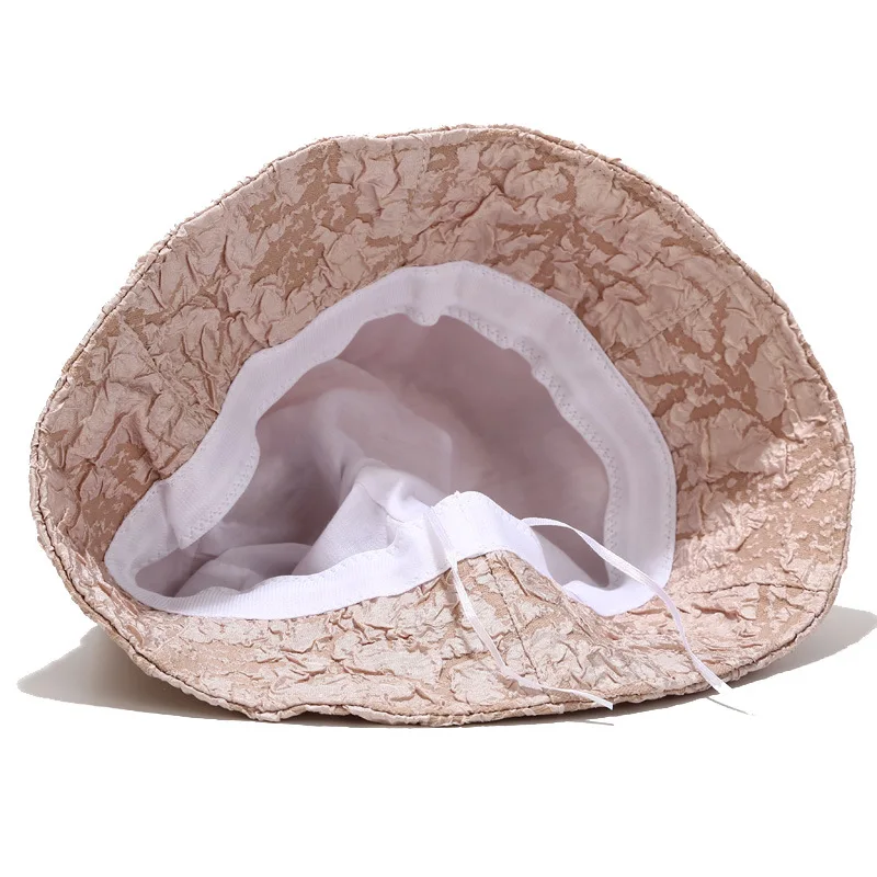 

Fashion embroidery Folding Bucket Hat Beach Hat Street Headwear Fisherman Outdoor Hat Men and Women Hat Unisex Pure Color Cotton