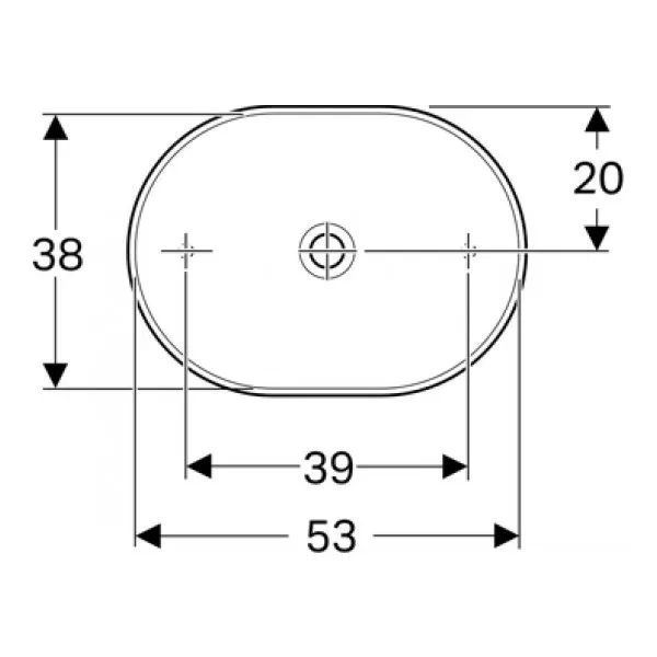 Sink Geberit Variform 55x40 (500.774.01.2) For bathroom Sinks Fixture Home Improvement | Обустройство дома