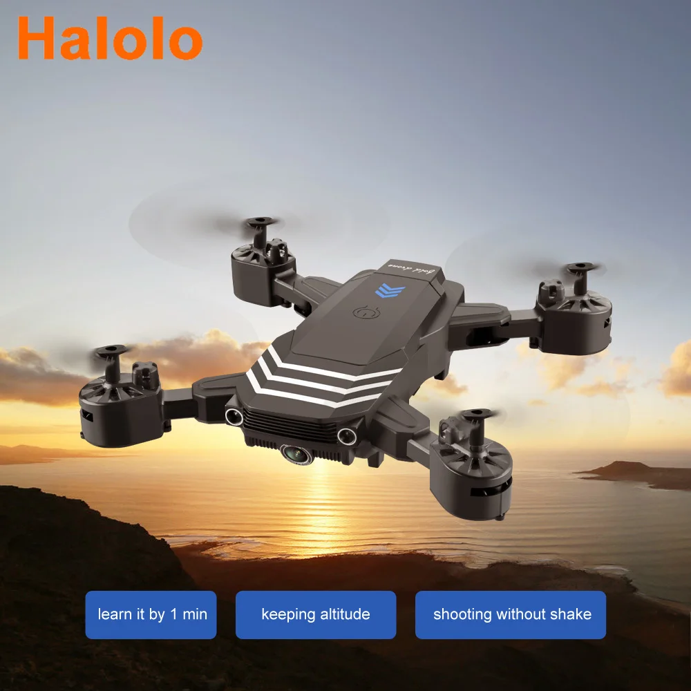 Квадрокоптер Halolo RC 4K с HD камерой Wi Fi fpv LS11 1800 мА · ч|Квадрокоптер дистанционным