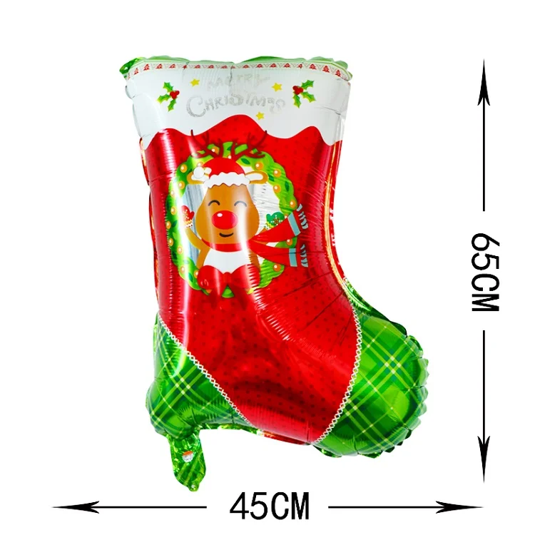 Sock A Elf Moose Deer Animal Foil Helium Balloon Merry Christmas New Year Xmas Decorations Birthday party decorations kids - Цвет: Sock A