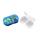 Пластиковая коробка для таблеток 1 шт., милая сортировочная коробка для таблеток на 7 дней с 2 ячейками, для лекарств на неделю контейнер для таблеток, многоразовые бутылочки в случайном порядке