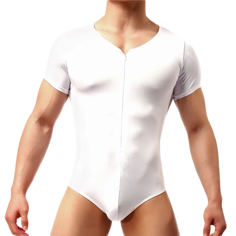 Men Shapers Slim Fitness Undershirts Jockstrap Bodysuit Body Bodybuilding Jumpsuit Romper Corset Modal Slimming Underwear Shaper