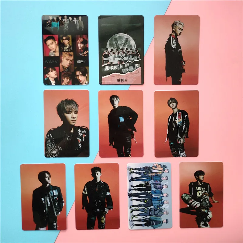 10 шт./компл. Kpop WAYV фото стикеры карта Winwin Lucas кристальная стикер десять дебютов