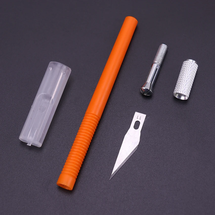 1 шт. нож с 6 лезвиями Гравировка Ремесло нескользящий пластиковый скальпель