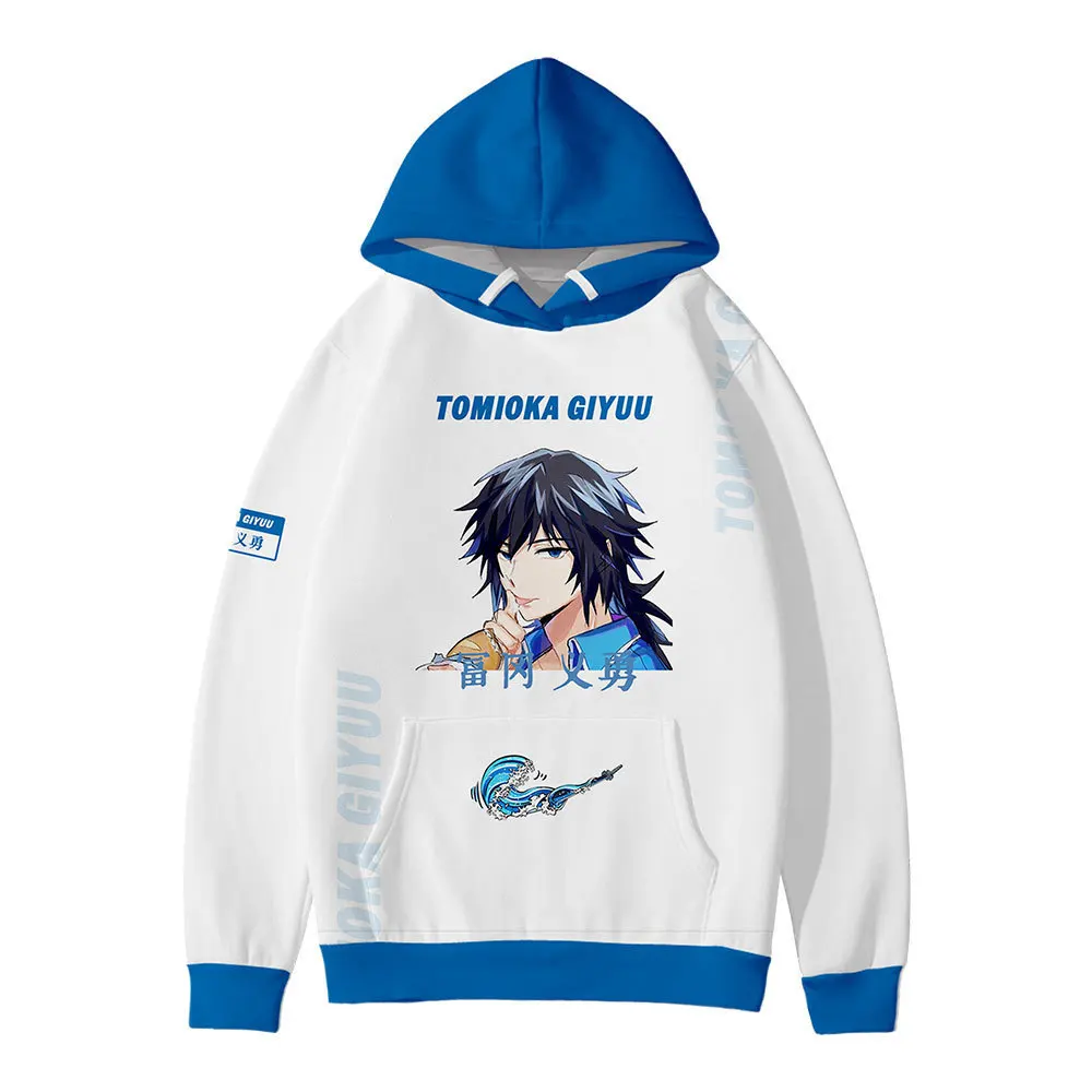 

Size 100-4XL Oversized Unisex Hoodie Anime Demon Slayer Print Sweatshirt Harajuku Demon Slayer Cosplay Costume Men Women Hoodie
