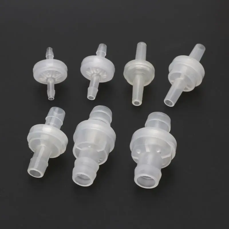 

3mm/4mm / 5mm/6mm / 8mm / 10mm/ 12mm Plastic One-Way Non-Return Water Inline Fluids Check Valves For Fuel Gas Liquid ZY129