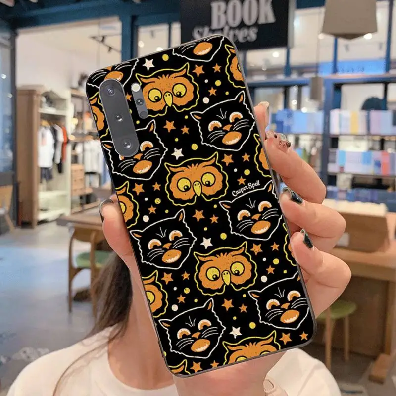Чехол для телефона YJZFDYRM в стиле ретро на Хэллоуин тыква ведьма кошка Сова Samsung Note 7