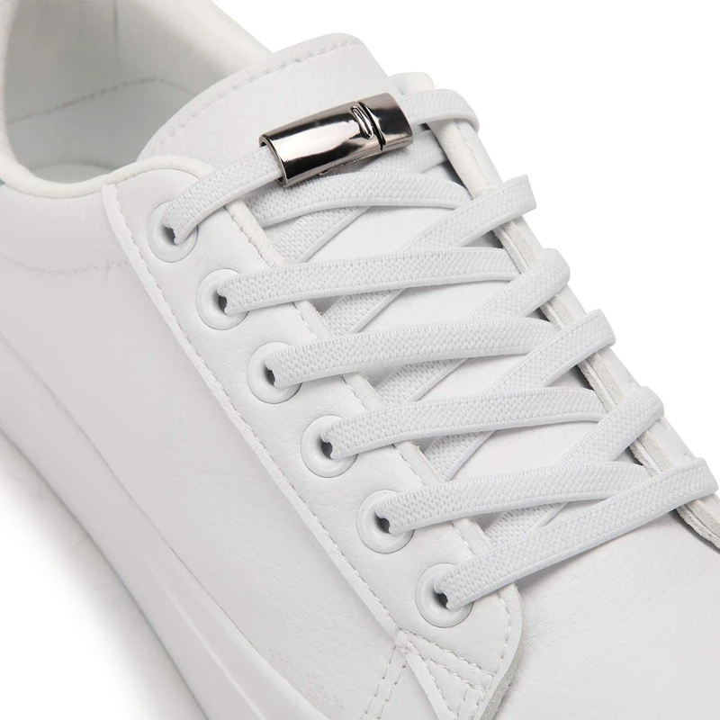 1 Pair / Elastic Shoelaces Magnetic Metal lock Man And Woman General No Tie Shoe Laces Fashion Sports Leisure Walking Lazy Lace