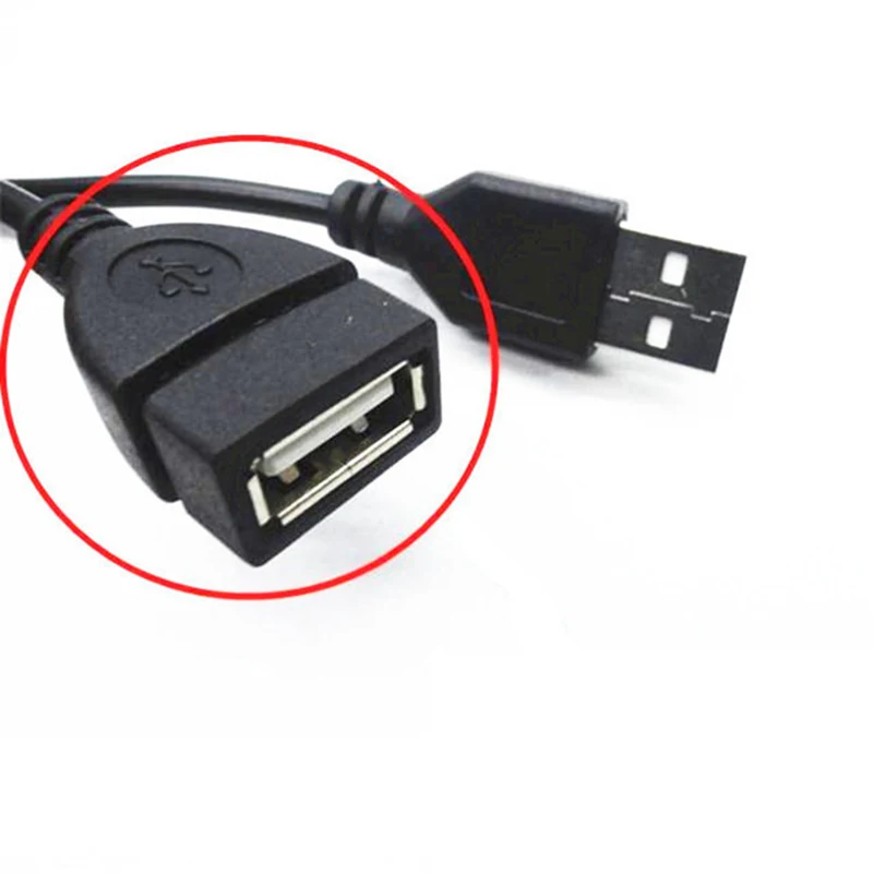 Кабель-удлинитель USB 2.0 (штекер)/USB (гнездо) 1 м для передачи синхронизации данных - - Фото №1