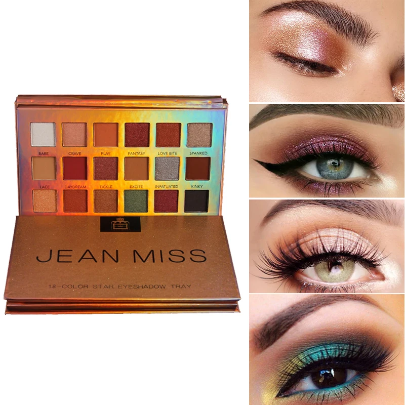 18 Colors Quicksand Star Eyeshadow Palette Waterproof Smudge-proof Colorfast Matte Eye Shadow |