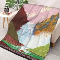 1930 yellowstone national park throw blanket sherpa blanket cover bedding soft blankets