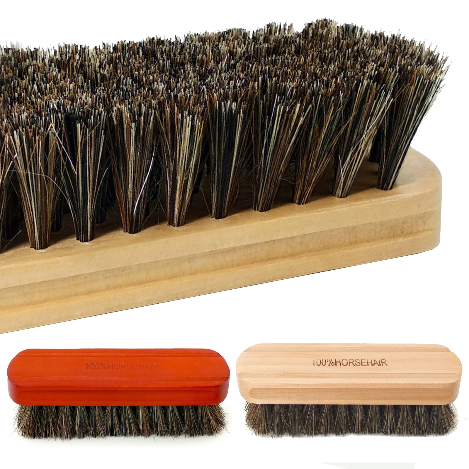 

Car Wash Brush Auto Detailing Polishing Buffing Brush Solid Wood Car Cleaning Brush Genuine Horsehair Leather Bristles