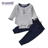 ircomll infant baby boy clothes set long sleeve baby bodysuit pants toddle boy outfits spring summer suit for boy jumpsuit