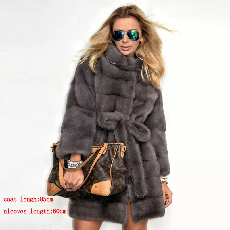 Новое поступление шуба из настоящей норки с капюшоном X-Long Pelt шуба из натурального меха для женщин из натуральной норки шуба зимняя теплая MKW-142