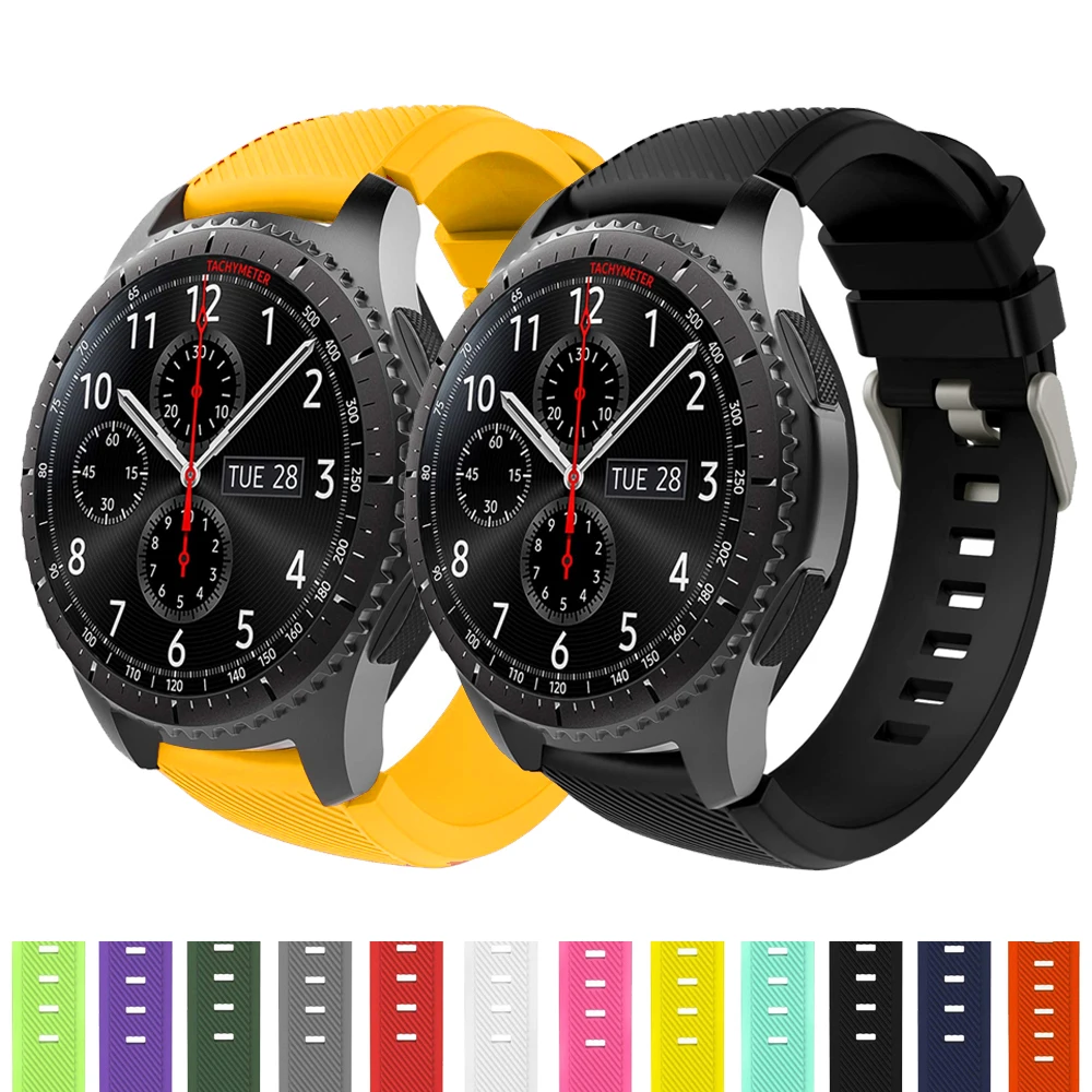 Galaxy watch 46 мм ремешок для samsung gear s3 frontier 22 часов мягкий силиконовый браслет умный S 3 -