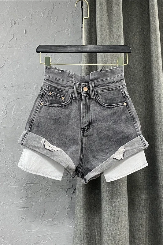 

Cropped High Waist Denim Shorts for Women 2021 Summer New Slimming Loose Pants Short Jeans Pants for Women