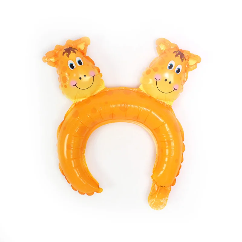 giraffe TG 16 дюймов животных обруч для волос с фигуркой панды воздушные шары головные уборы с оленьими рогами детский душ сувениры День рождения Единорог вечерние globos украшения Дети - Цвет: giraffe TG