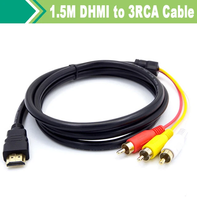 Оптовая продажа 100 шт HDMI к 3RCA адаптер папа мужчине комбинезон К AV Разъем с